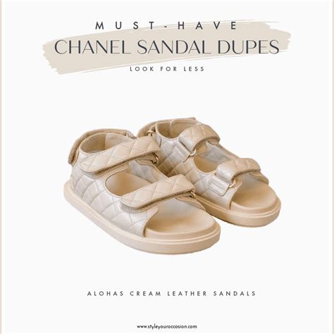 chanel cc sandals replica|chanel dupe leather.